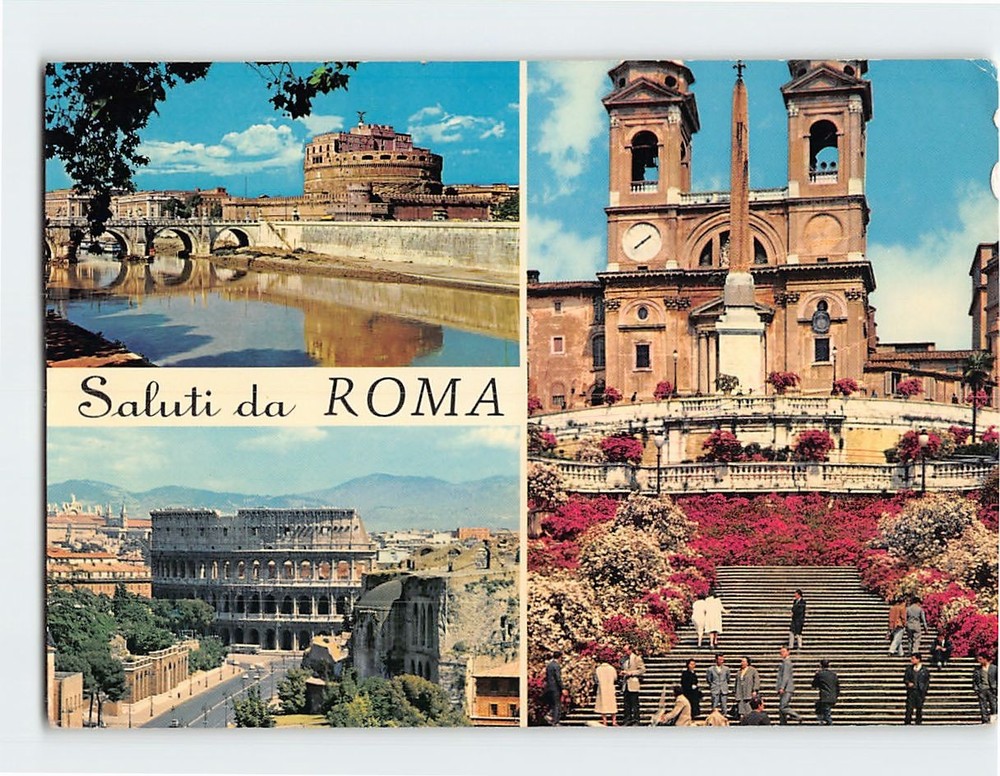 Postcard Greetings from Rome Italy - Multiple View