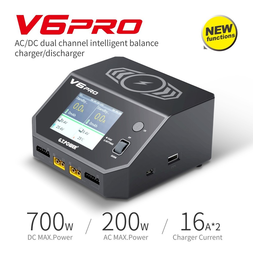 G.T.POWER  V6 Pro AC 200W DC 700W  charger