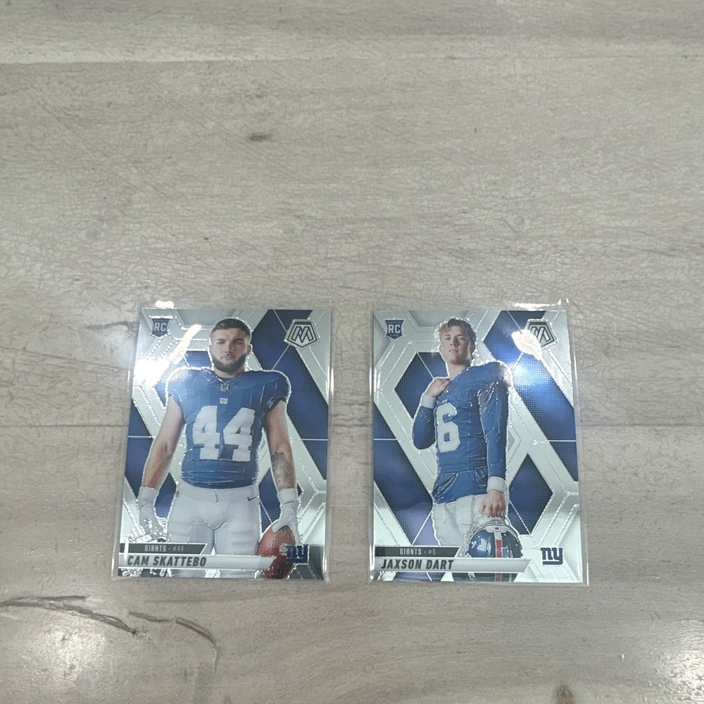 Panini Mosaic 2023 Rookie Cards Cam Skattebo & Jaxson Dart New York Giants