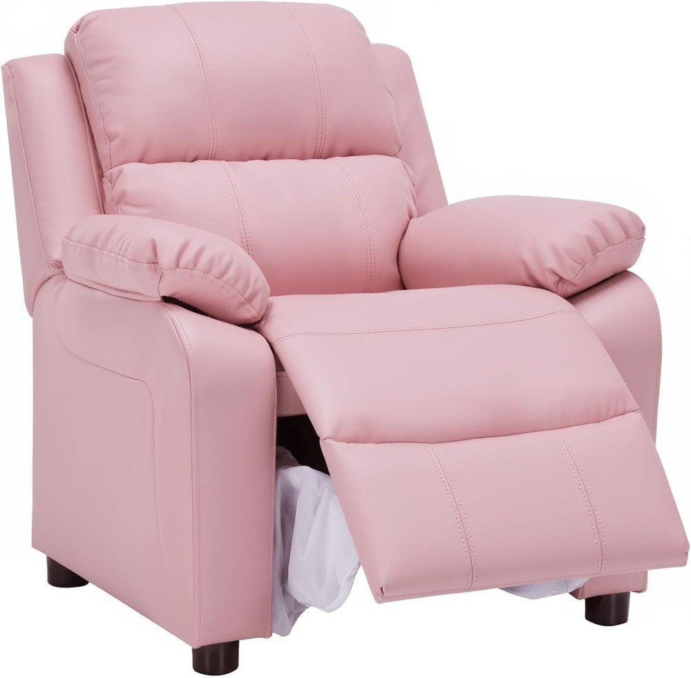 Macaron Kids Leather Recliner Sofa Push Back Chair for Toddlers