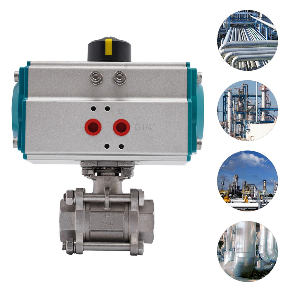1'' Pneumatic Stainless Steel Ball Valve For Medium Temperature up to 212?H New