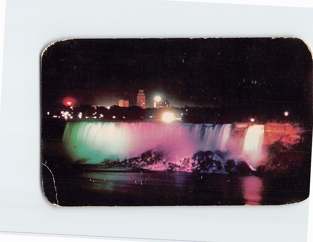 Postcard American and Bridal Veil Falls Niagara Falls New York USA North America