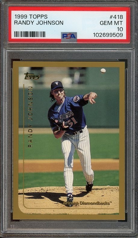 1999 Topps #418 Randy Johnson HOF GEM-MT PSA 10 Arizona Diamondbacks 9509