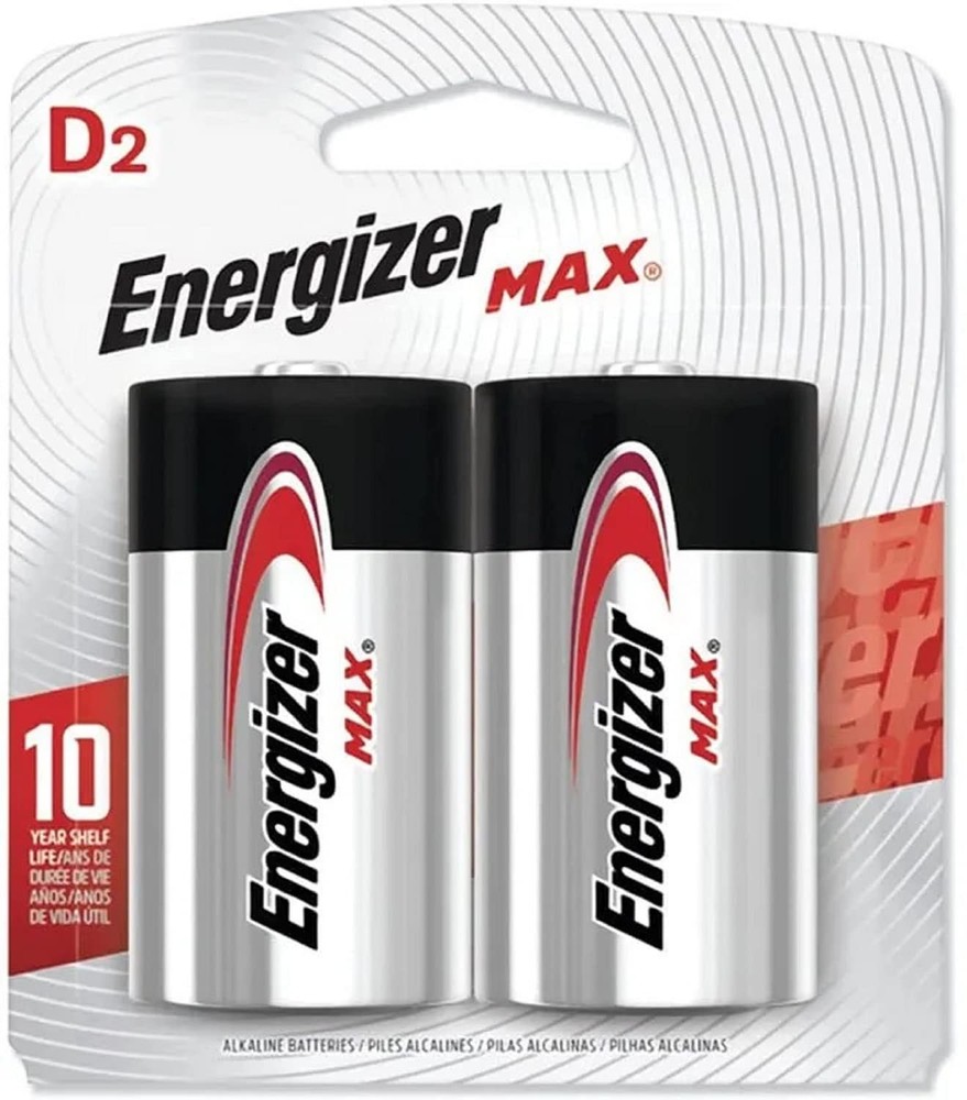 Energizer MAX D Batteries D Cell Alkaline Lithium Batteries 2ct (12 Pack)