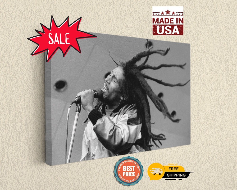 Bob Marley Dreads Canvas Art - Black and White - Reggae Music - Legendary Singer