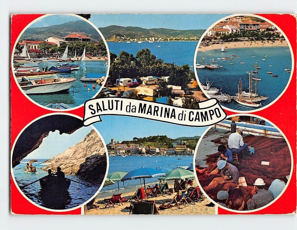 Postcard Greetings From Marina di Campo Italy - Multiview