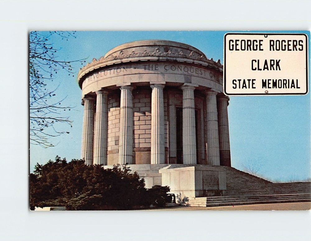 Postcard George Rogers Clark Memorial Vincennes Indiana USA