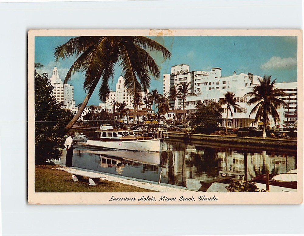 Postcard Luxurious Hotels Miami Beach Florida USA