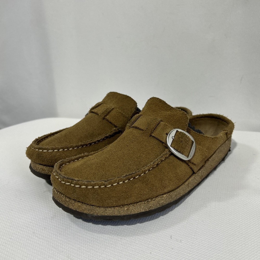 Birkenstock Buckley Clogs Women’s Size 39 Brown Suede Comfort Mules US 8