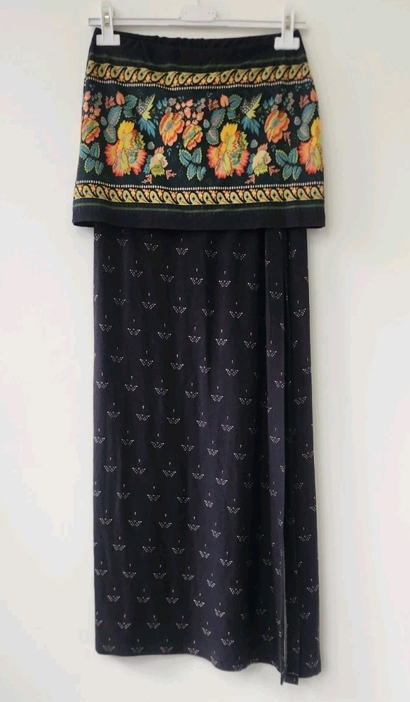 Farm Rio  Maxi Skirt Womens  Petite Anthropologie Floral