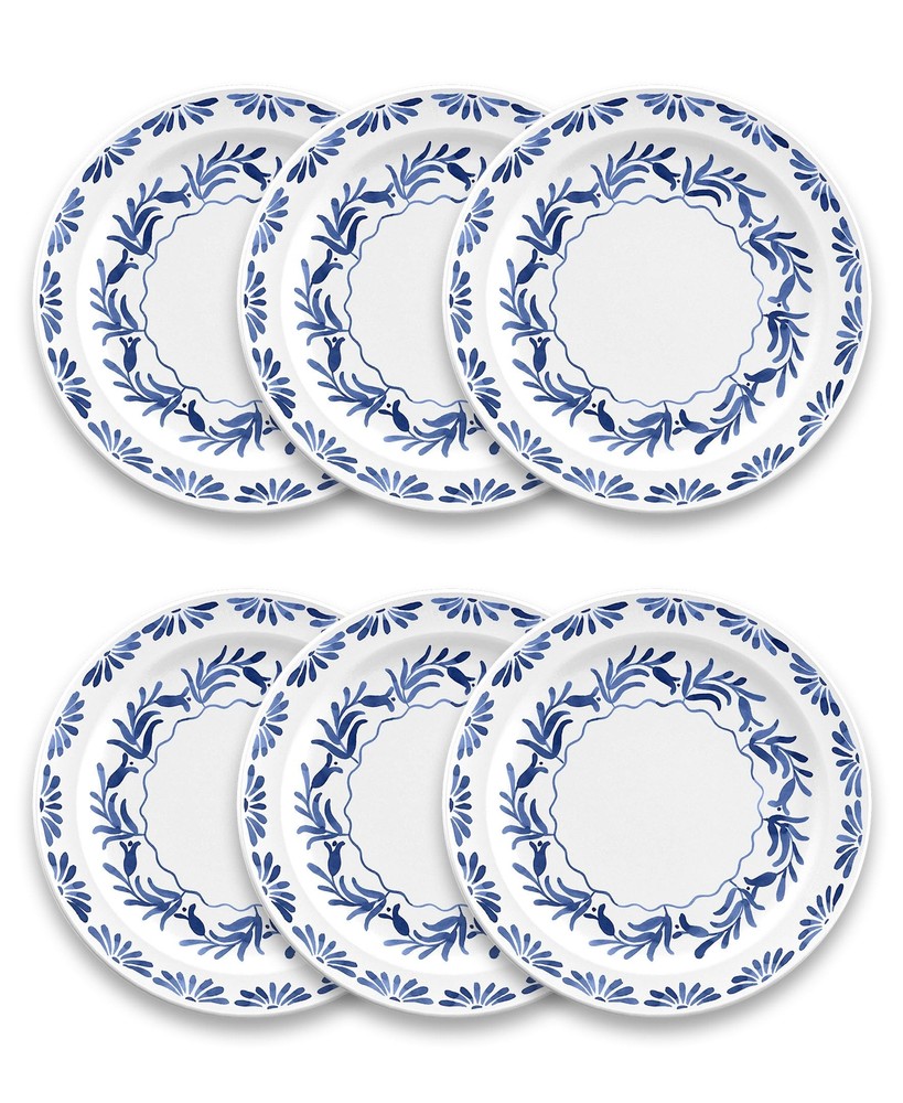 Abode Homewares Azul Dinner Plate, 10.5-inch, Pure Melamine, Indoor/Outdoor, ...