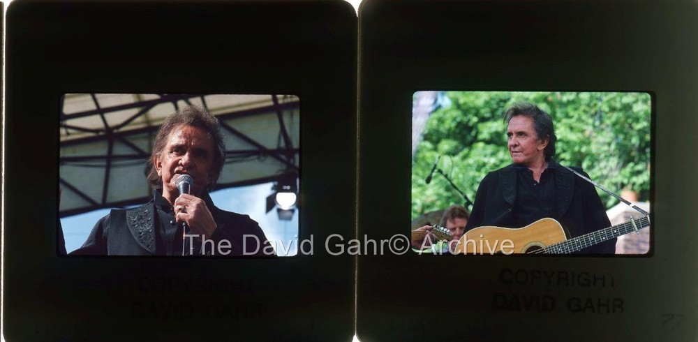'93 Johnny Cash The Highwaymen Central Park NYC 35mm 2 Transparency Lot C594