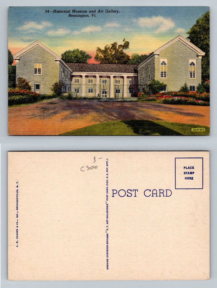 Bennington, VT-Vermont, Historical Museum And Art Gallery Vintage Postcard
