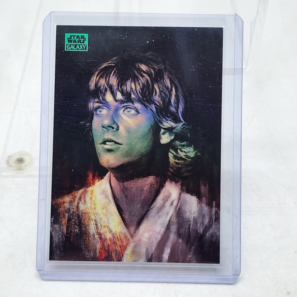 2024 Topps Chrome Star Wars Galaxy Luke Skywalker Aqua Refractor #123/199
