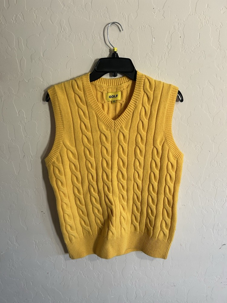 Golf Wang Yellow Knit Sweater Men’s XS