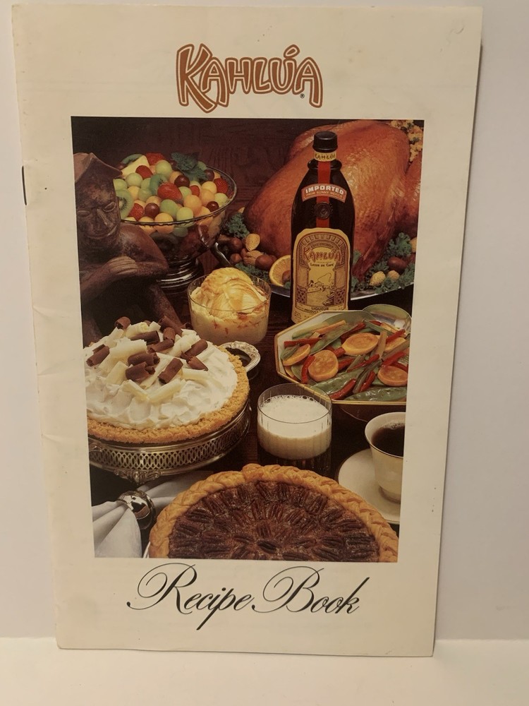 1986 Kahlua Recipe Book Paperback Booklet Coffee cakes dessert chocolates drinks