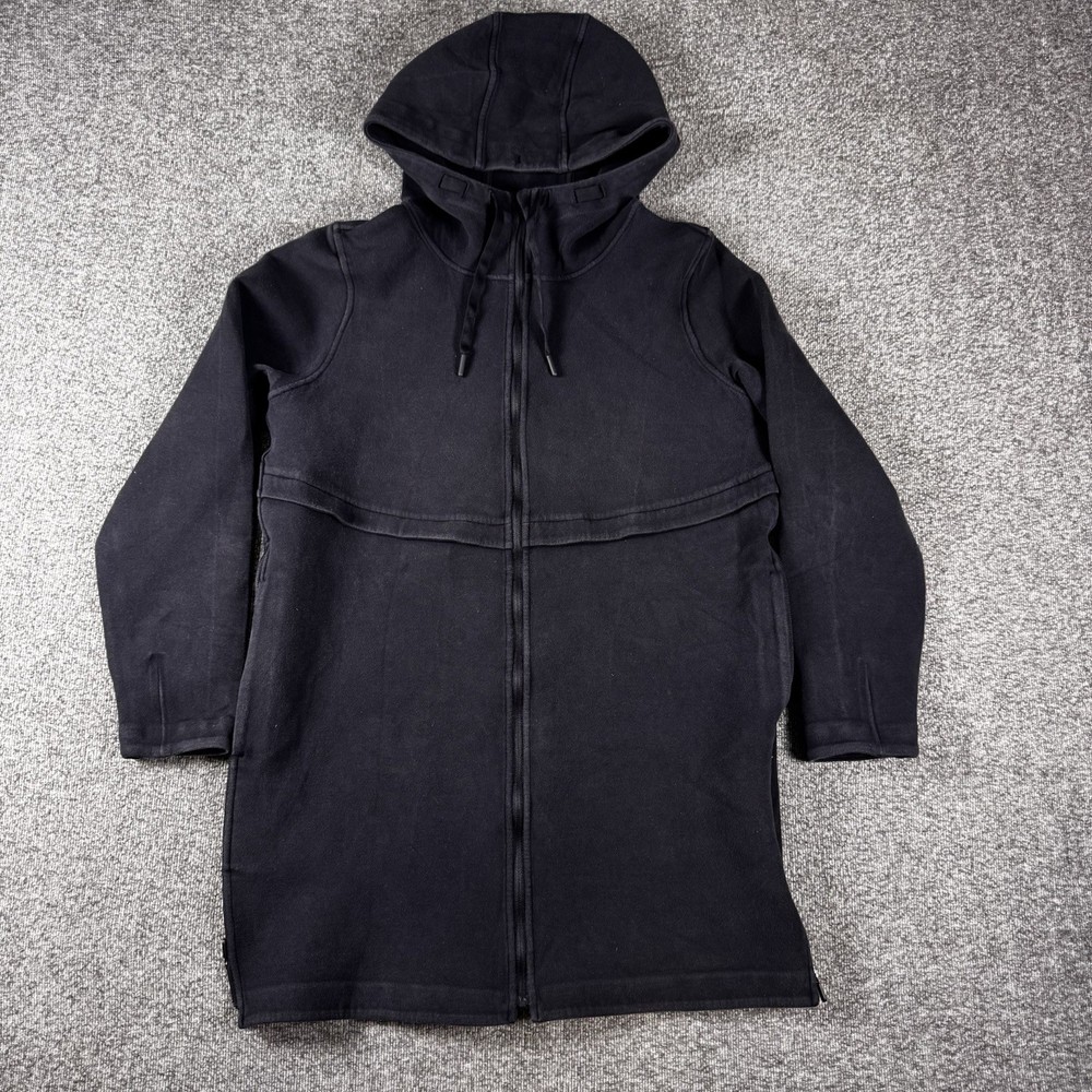 Lululemon Long Horizons Jacket Womens 12 XL Black Full Zip Hooded Workout Gym