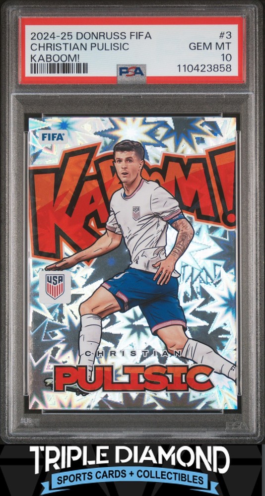 2024-25 Panini Donruss Fifa Christian Pulisic Kaboom! SP Case Hit PSA 10 LS333