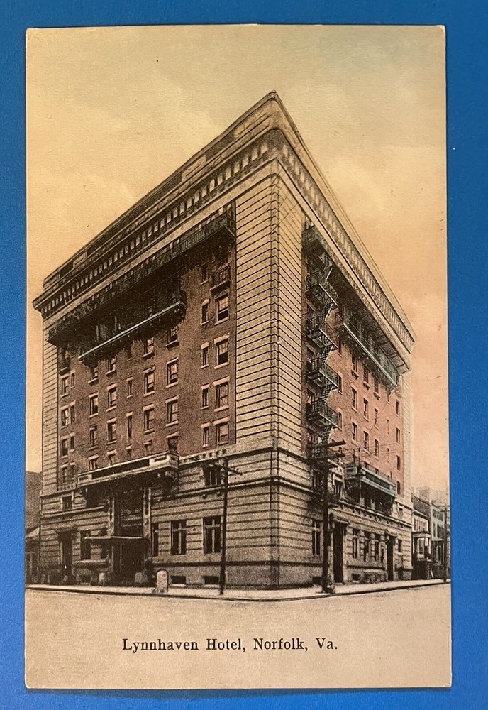 Tinted Postcard Lynnhaven Hotel NORFOLK Virginia VA Printed in Germany