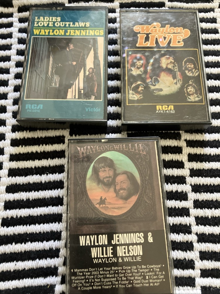 Waylon Jennings Cassette Tape Lot Of 3