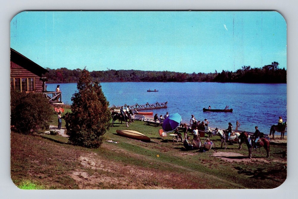 Rothbury MI-Michigan, Jack and Jill Ranch Wildcat Lake Antique Vintage Postcard