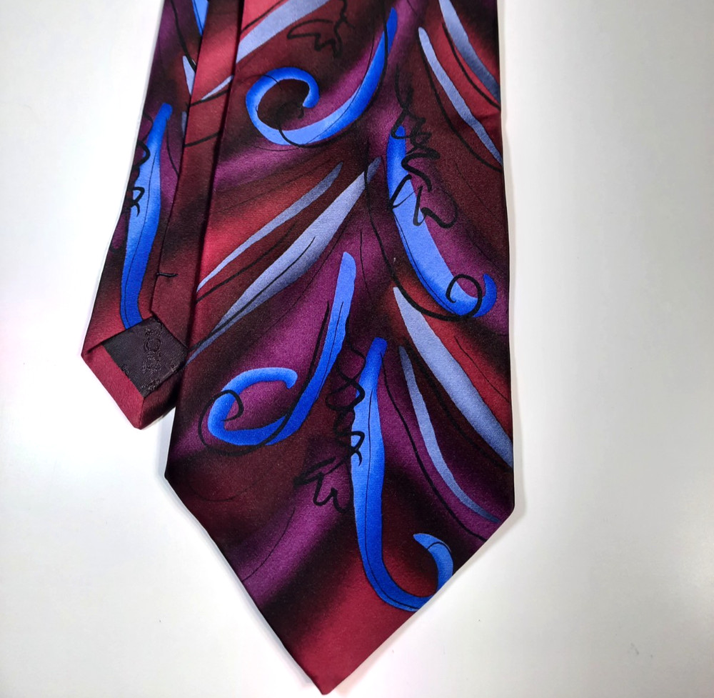 J. Garcia Neck Tie 1996 Collection Fourteen Banyan Trees Silk Art Pattern VTG