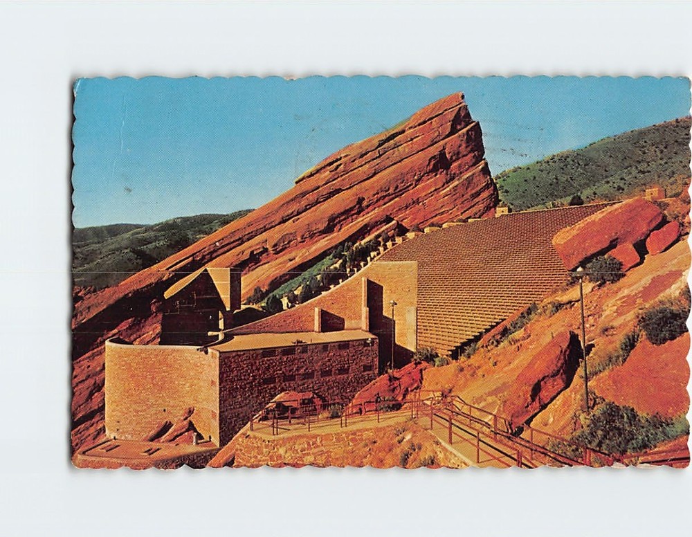 Postcard Red Rocks Theatre Denver Mountain Parks Colorado USA