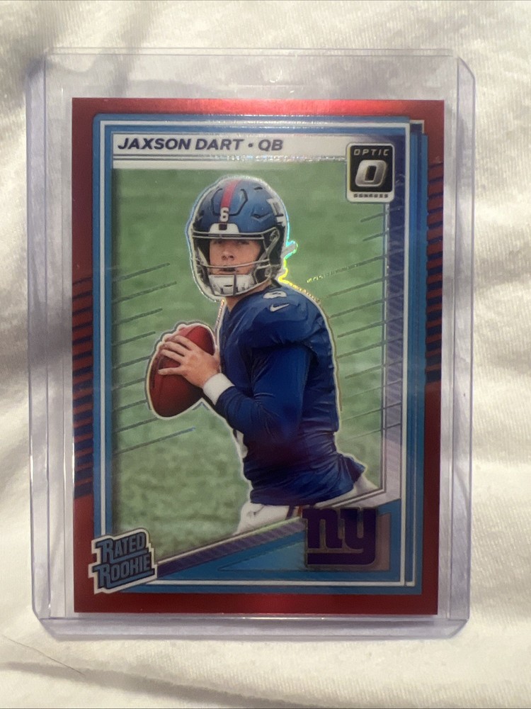 2025 Panini Optic - Rated Rookie Jaxson Dart Red /149 COLOR MATCH NY GIANTS