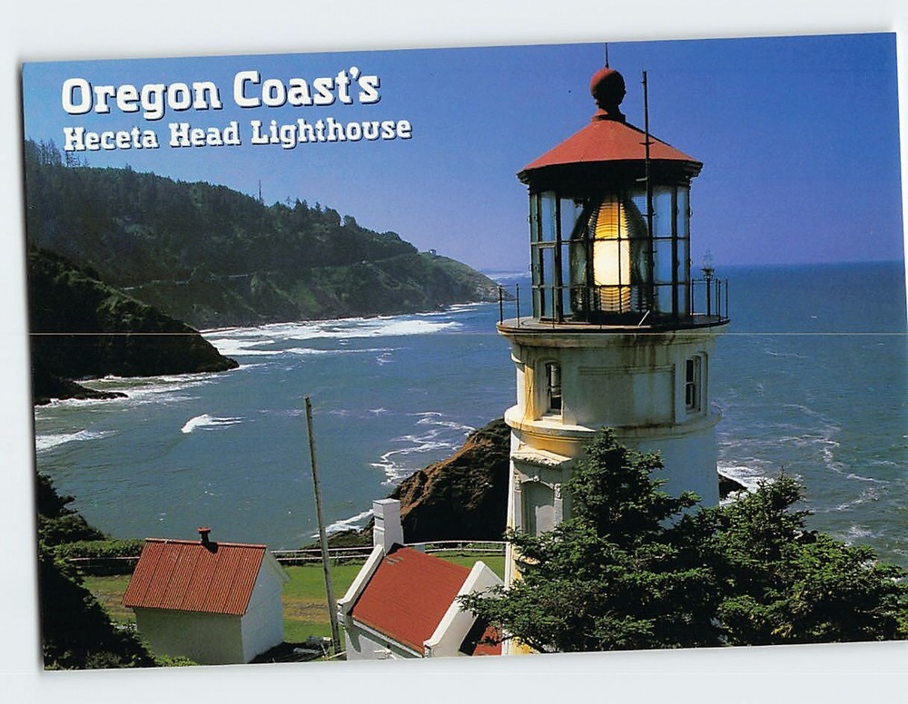 Postcard Oregon Coast Heceta Head Lighthouse Florence Oregon USA