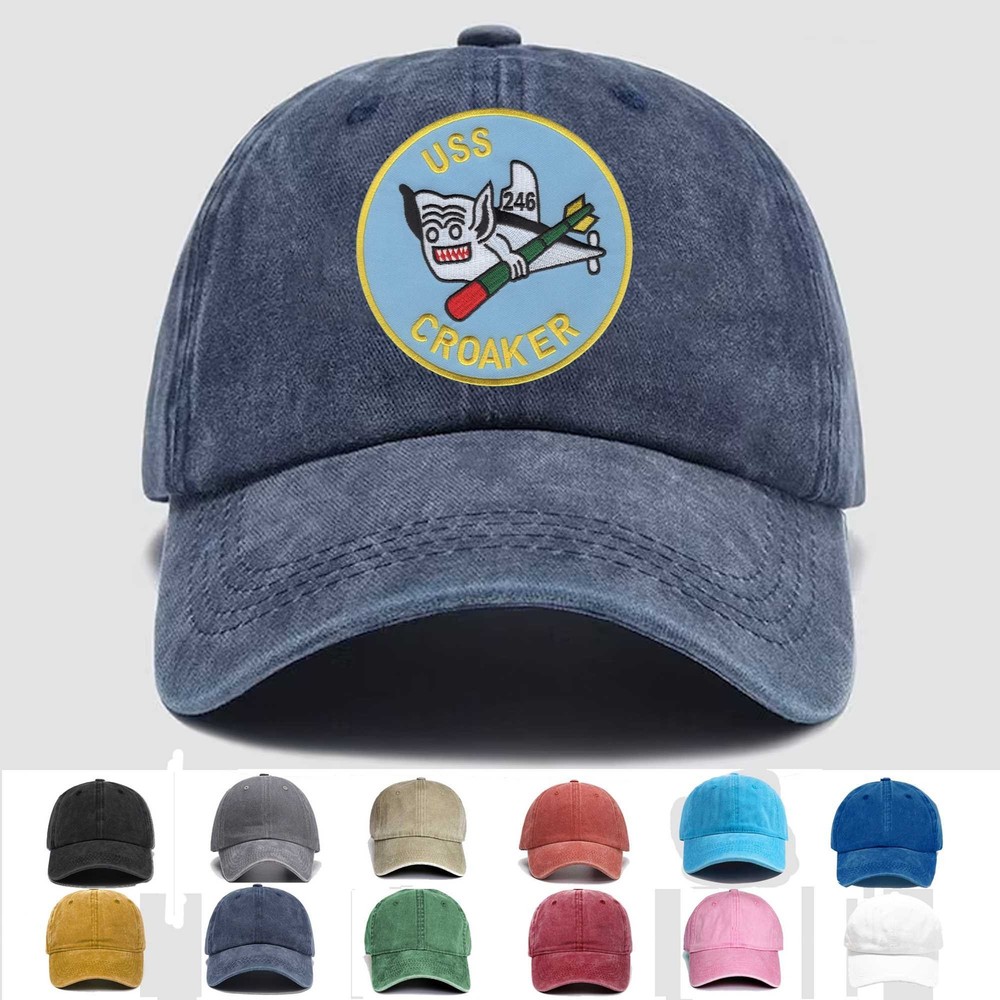 Custom Embroidered Hat SS-246 USS Croaker, Veteran Cap, Trucker Hat, Gift Idea 2