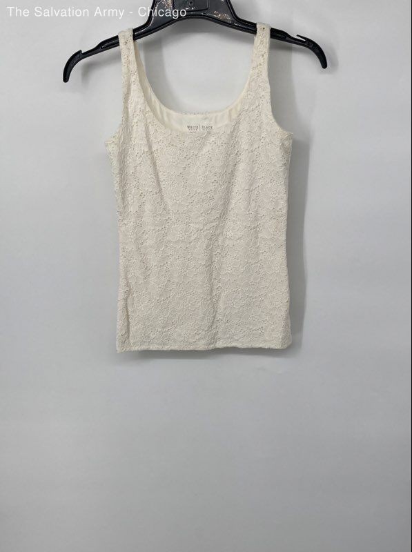 White House Black Market Womens Ivory Lace Camisole Blouse Top Size XS