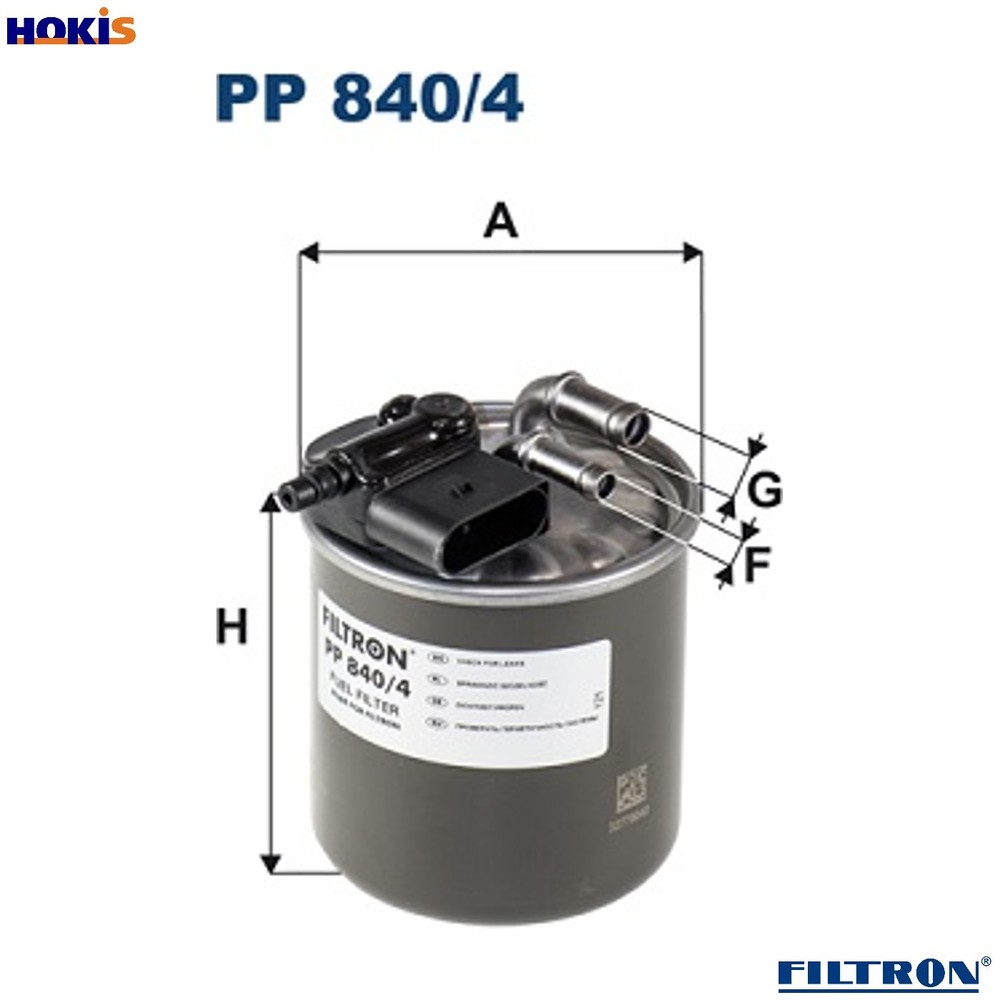 FUEL FILTER PP 840/4 FOR MERCEDES-BENZ VIANO GLA-CLASS/SUV B-CLASS V-CLASS 1.8L