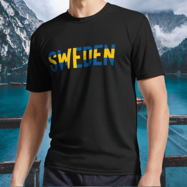 New Shirt Swedish Flag T-Shirt, Vintage Logo Active T-Shirt Funny Size S to 5XL