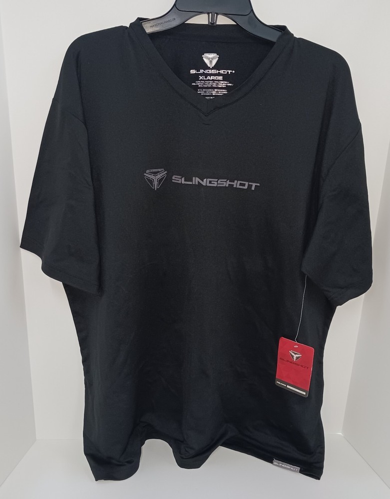 Polaris Slingshot OEM Dri-Style Black V-Neck T-Shirt ~ MEN'S **BRAND NEW**