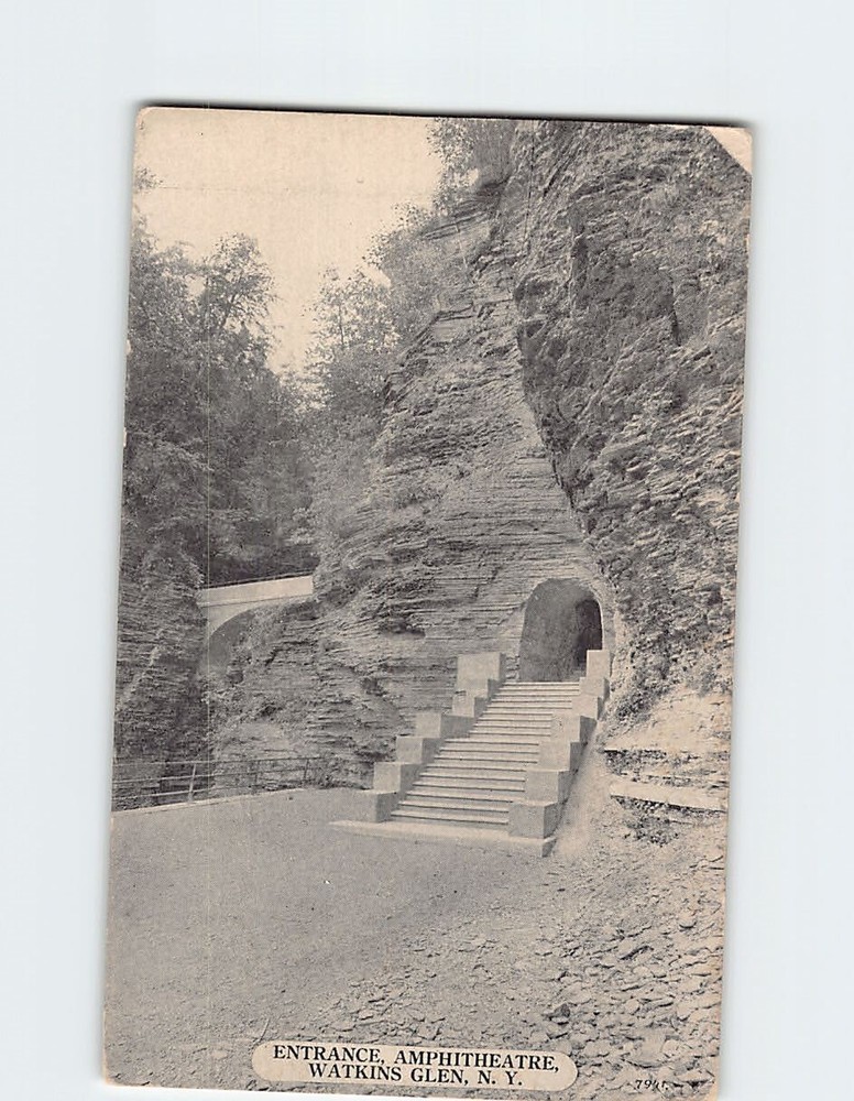Postcard Entrance Amphitheatre Watkins Glen New York USA
