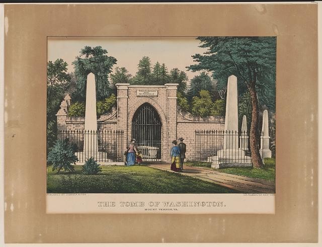 Photo:Mount Vernon VA George Washington Tomb Currier & Ives 1850s