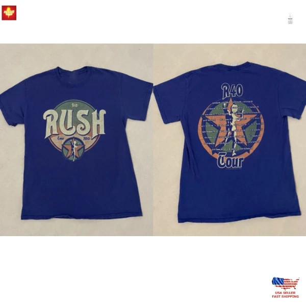New Apparel RUSH R40 2015 Concert T-Shirt Last Band Tour All Sizes