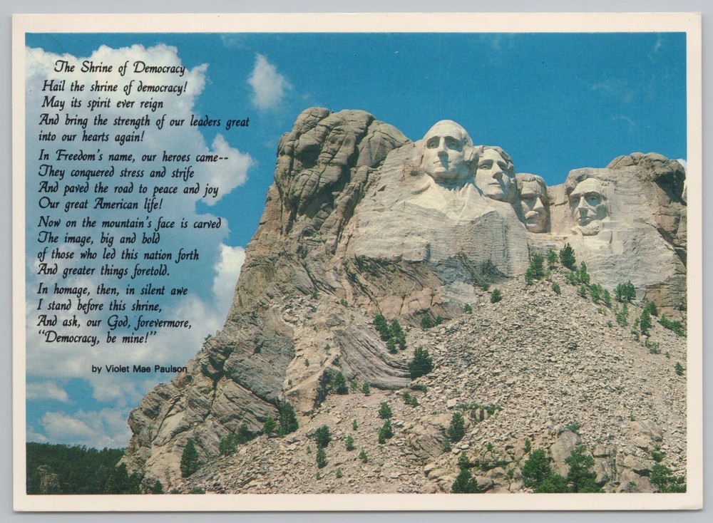 President & Patriotic~Mt Rushmore Natl Memorial SD~4 Presidents~Continental PC