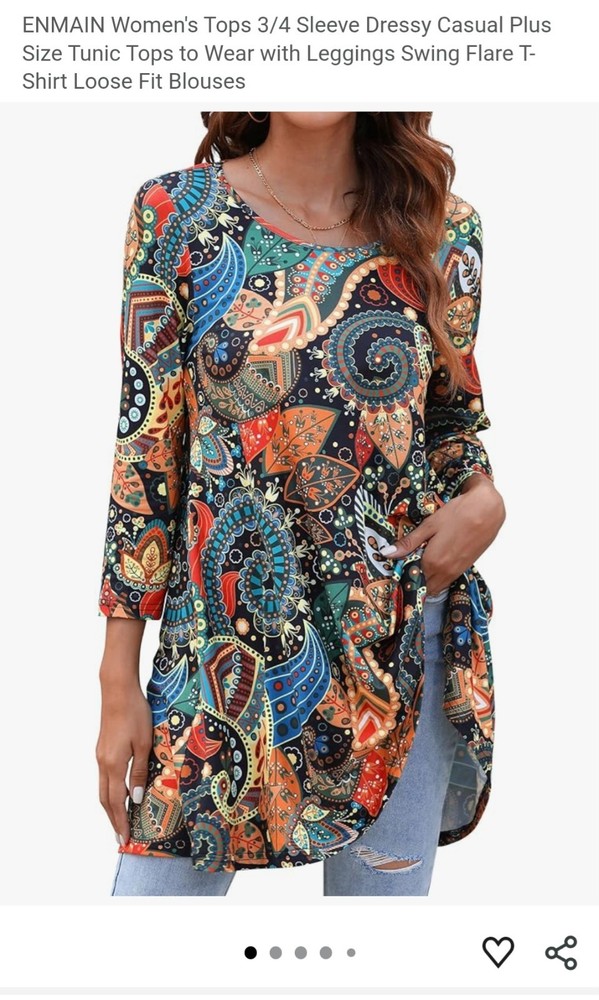 Ethnic Paisley Colorful Mini XL Tunic Retro 70s Boho Cottage Festival Whimsy