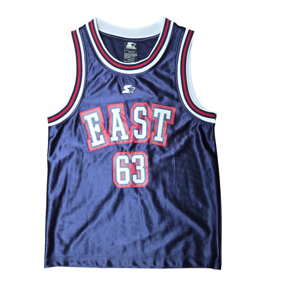 STARTER Boys Vintage Varsity EAST 63 Navy Jersey Size M 8/10