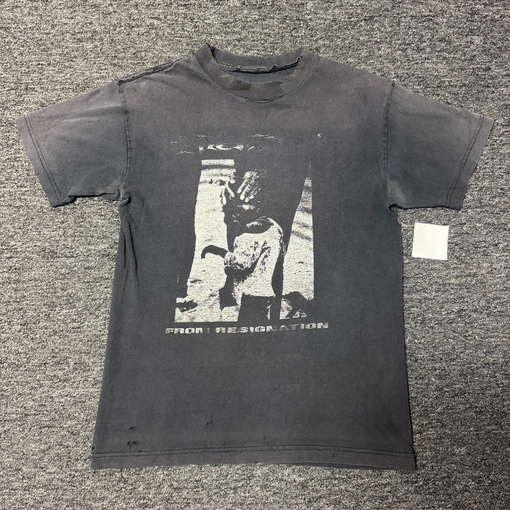 Vintage Hiatus Hard Core Punk From Resignation Faded Band Grunge T-Shirt -Size S