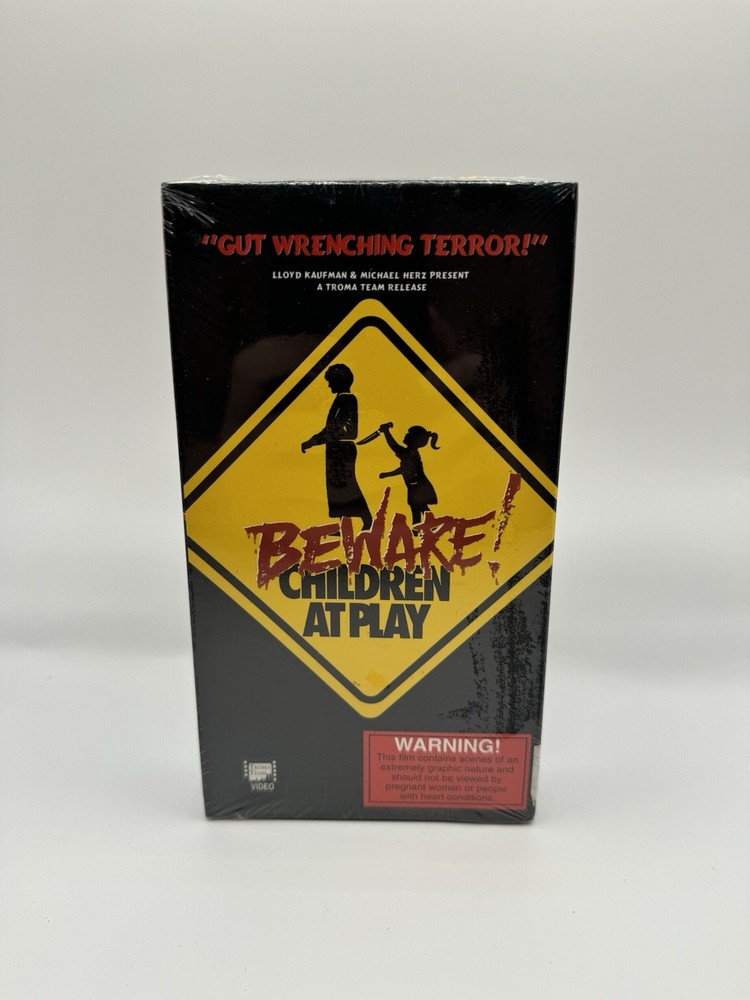 BEWARE CHILDREN AT PLAY - Troma Cult Cannibal Classic 1989 VHS!! Horror SEALED