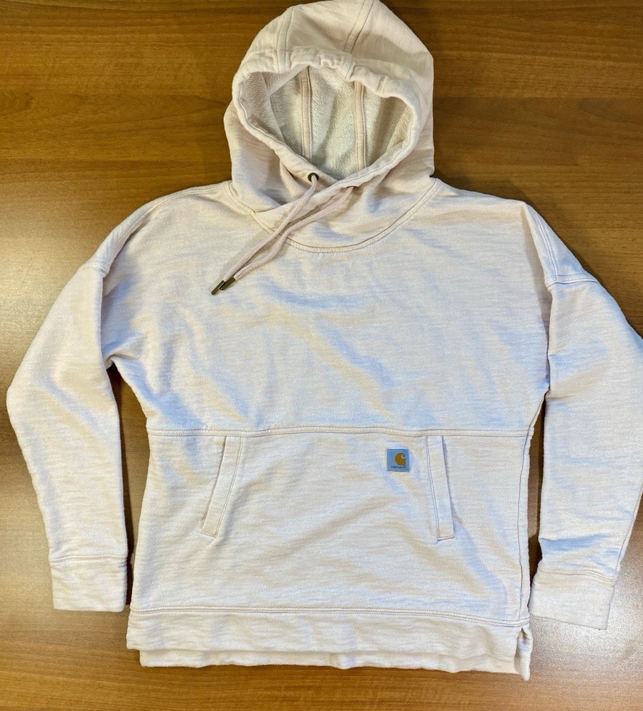 Carhartt Hoodie Sweatshirt Womens Small 4-6 Relaxed Fit Work Thumb Holes