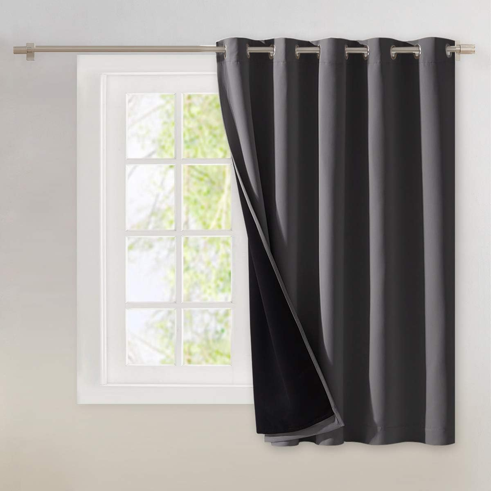 Total Shade Patio Door Curtain, Heavy-Duty Full Light Shading Sliding Door Drape
