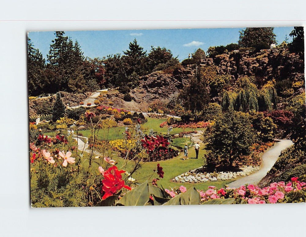 Postcard Queen Elizabeth Park Quarry Gardens Vancouver BC Canada
