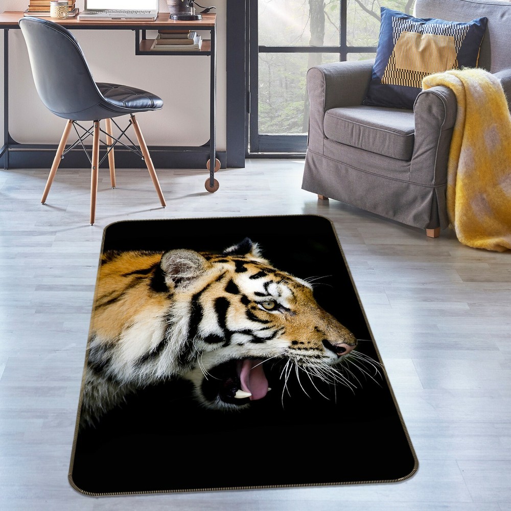 3D Tiger Mouth O3091 Animal Non Slip Rug Mat Elegant Photo Carpet Fay