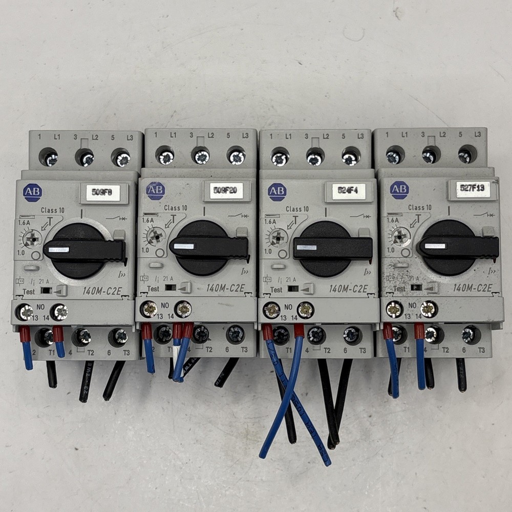 Lot Of 4 Allen Bradley 140M-C2E-B16 Motor Protection Circuit-Breakers
