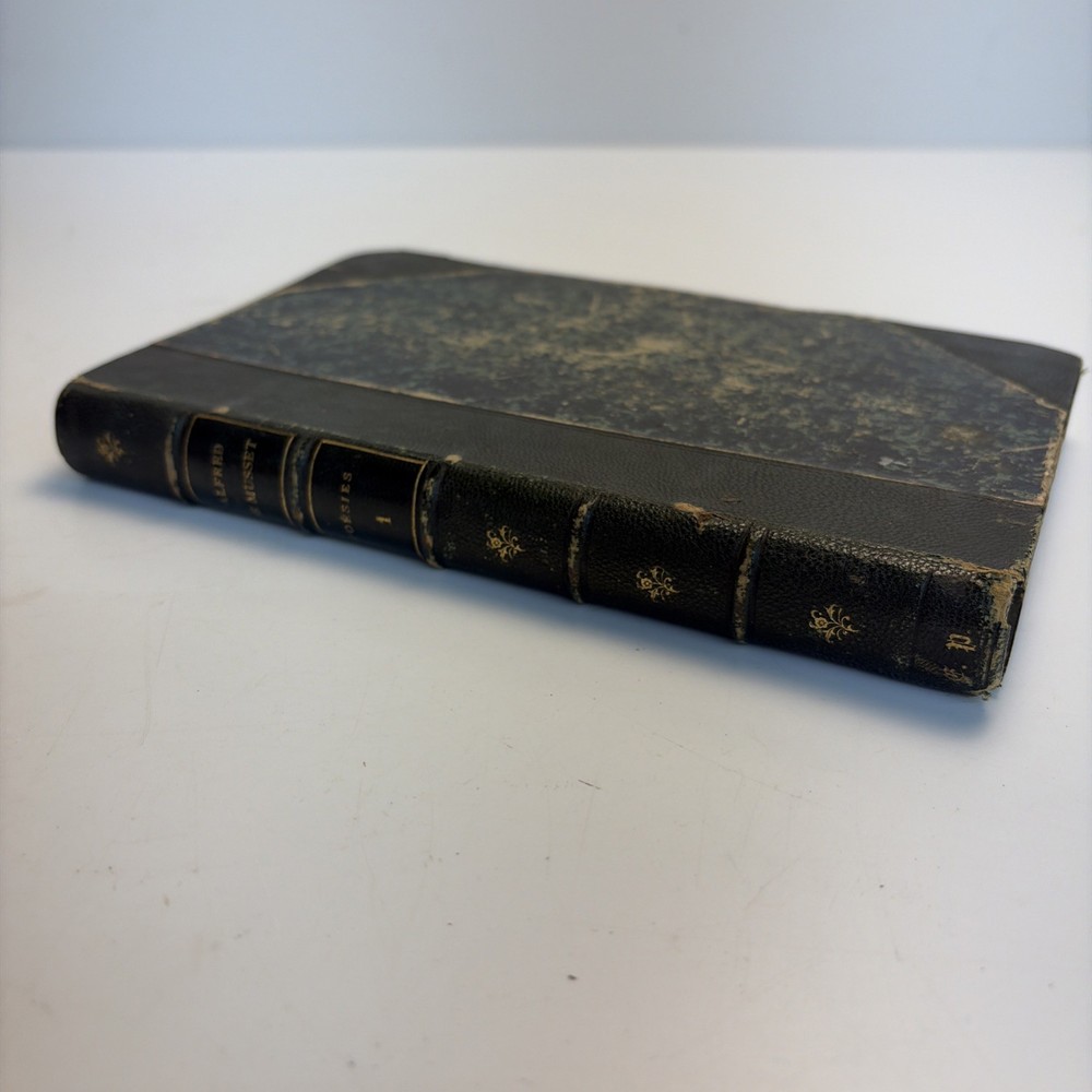 Antique 1863 Alfred De Musset Premieres Poesies French Book
