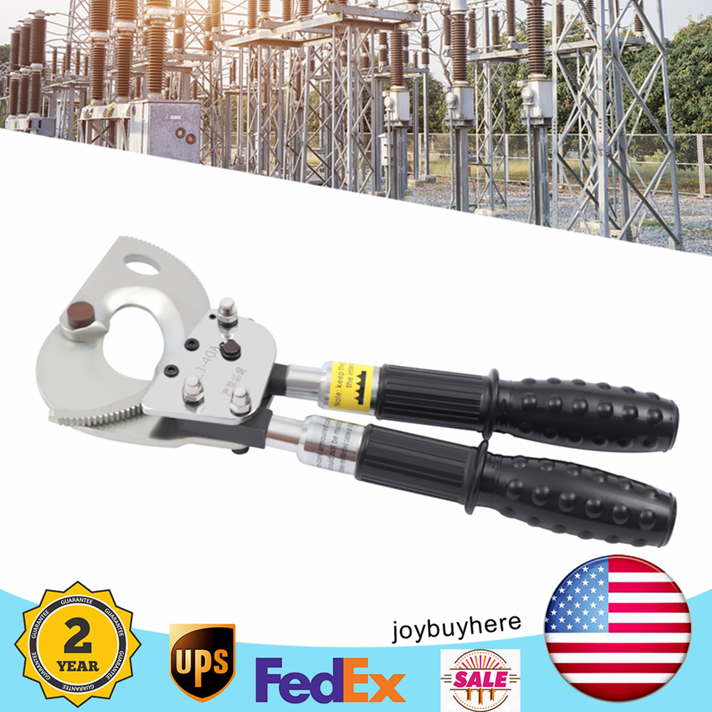 Ratchet Cable Cutter Ratcheting Wire Cutting Tool Heavy Duty Retractable Handle