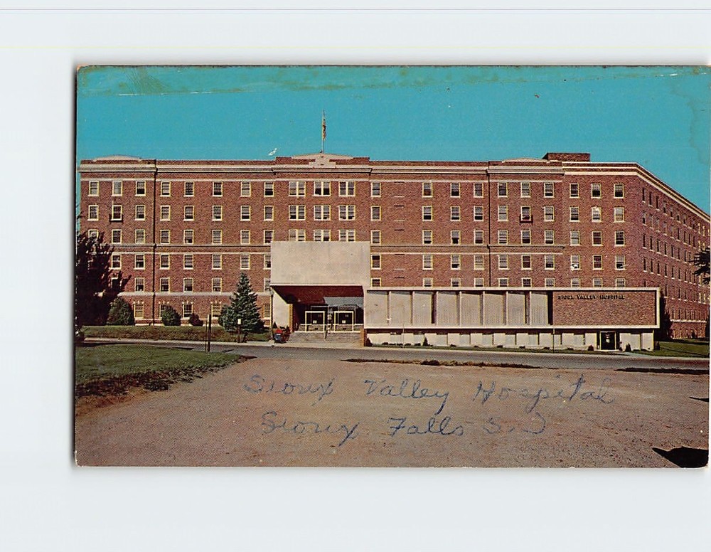 Postcard Sioux Valley Hospital Sioux Falls South Dakota USA